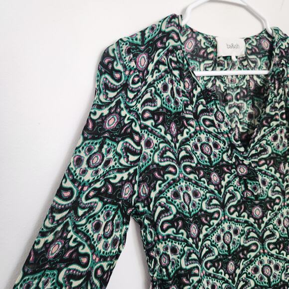 BA&SH Printed Lightweight Blouse 1/S Designer Office Casual - Picture 5 of 8